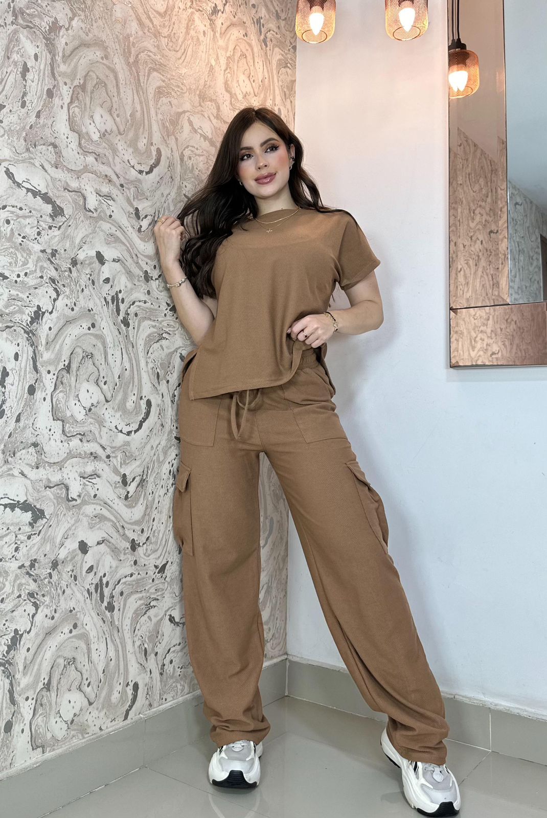 SET CARGO EN TELA BURDA GALLETA