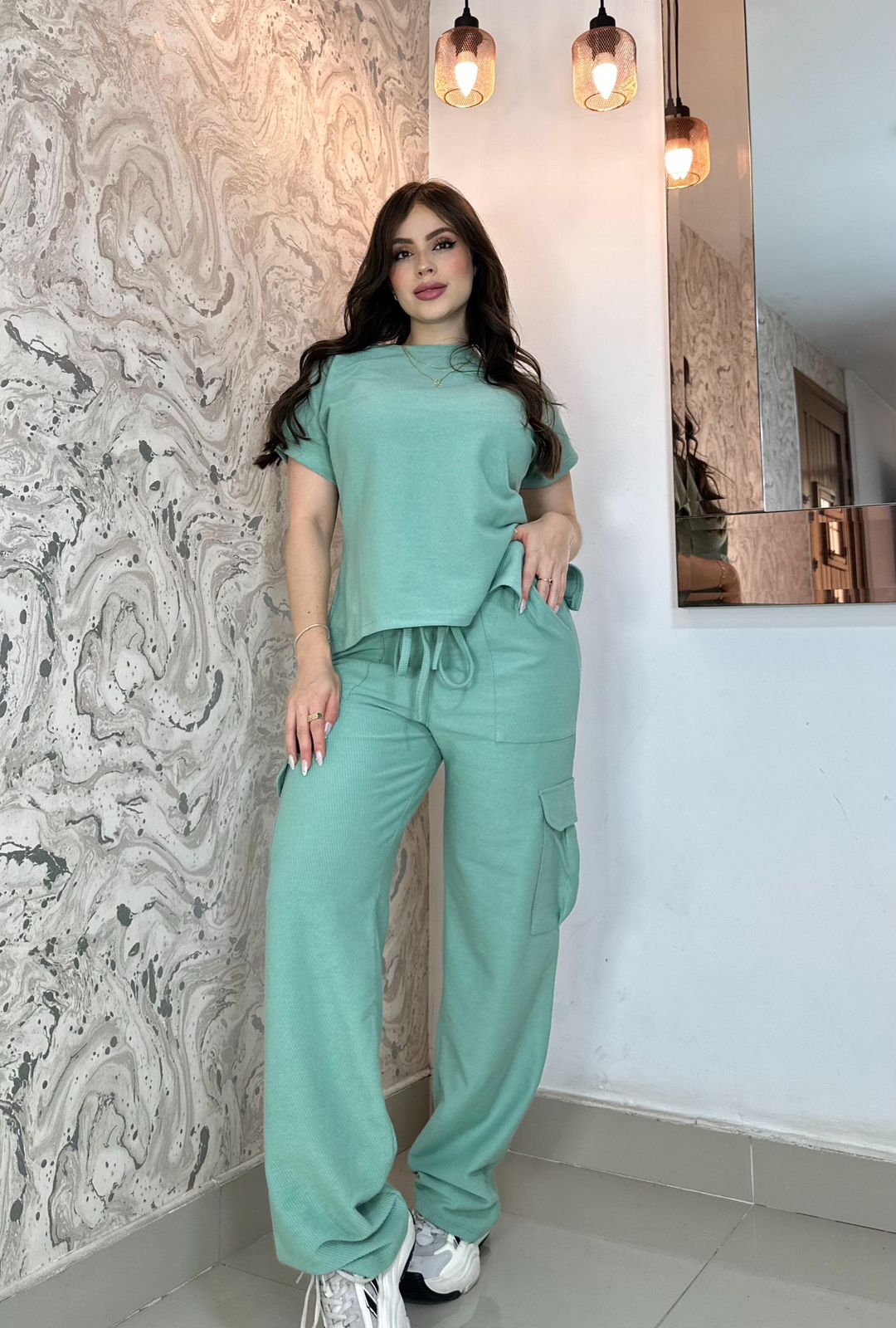 SET CARGO EN TELA BURDA GALLETA