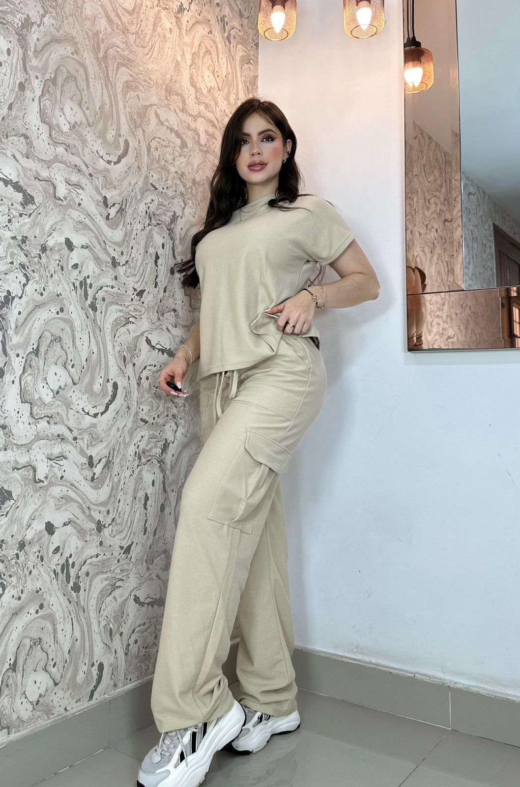 SET CARGO EN TELA BURDA GALLETA